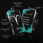 Aries Zodiac Acrylic Keychain – Bold Celestial Star Sign Design