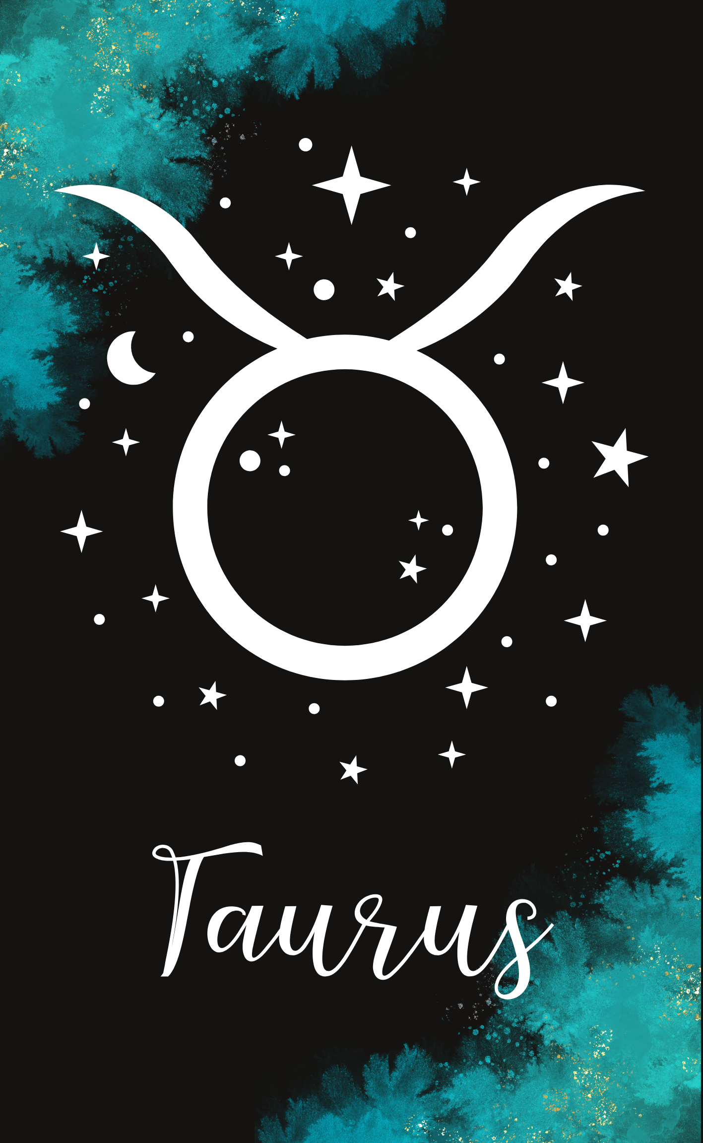 Taurus Zodiac Acrylic Keychain | Stylish Astrology Key Holder