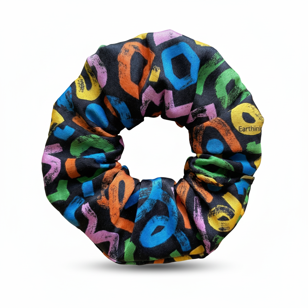 Printed Satin Scrunchie for Girls & Women | Colorful Hair Scrunchie (Poly Spandex)