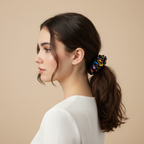 Printed Satin Scrunchie for Girls & Women | Colorful Hair Scrunchie (Poly Spandex)