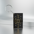 Mystic Sun & Moon Mandala Acrylic Keychain – Wish Glow Rise Design