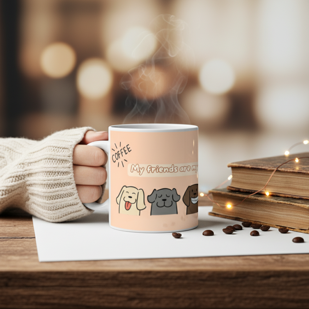 Coffee Friends Mug | 11oz Ceramic Mug | Gift for Best Friend